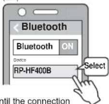 PANASONIC RPHF400B - Select "RP-HF400B" from the Bluetooth® device's menu - 1