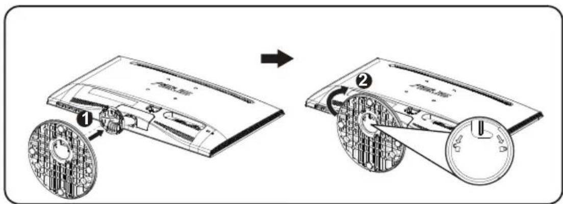 ASUS VS247HV - Pour assembler la base du moniteur : - 2