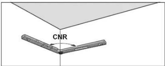 BOSCH GAM 270 MFL Professional - CNR: Αποθήκευση της γωνίας ακμής (Corner Angle) - 1