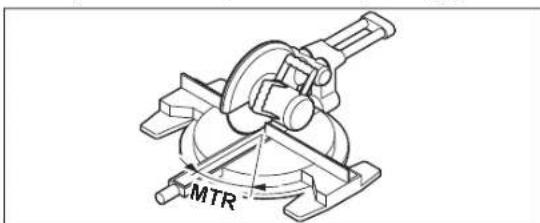 BOSCH GAM 270 MFL Professional - MTR: zjištění vodorovného pokosového úhlu (Miter Angle) - 1