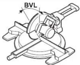 BOSCH GAM 270 MFL Professional - BVL: Zistenie vertikálneho uhla zošikmenia (Bevel Angle) - 1
