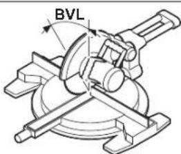 BOSCH GAM 270 MFL Professional - BVL: определение вертикального угла скоса (Bevel Angle) - 1