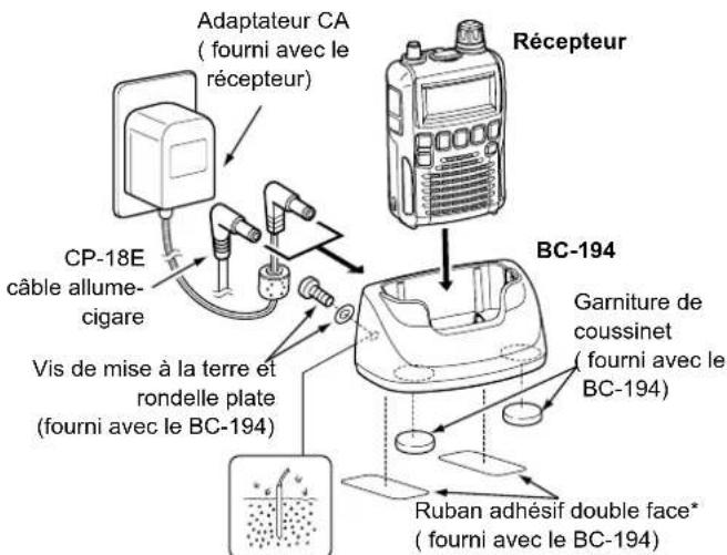 ICOM ICR6 - Support de chargeur BC-194 - 1