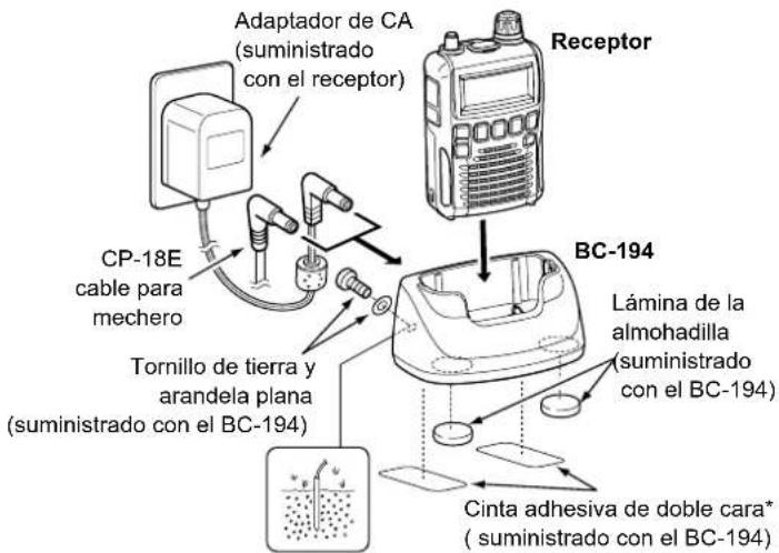 ICOM ICR6 - Soporte del cargador BC-194 - 1