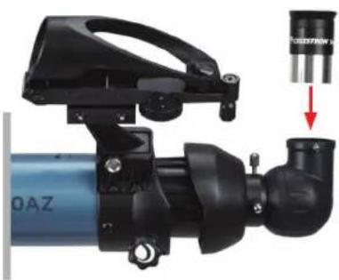 CELESTRON Inspire 100AZ - Per installare l'oculare: - 1
