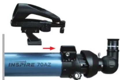 CELESTRON Inspire 100AZ - To install the fi nderscope: - 1