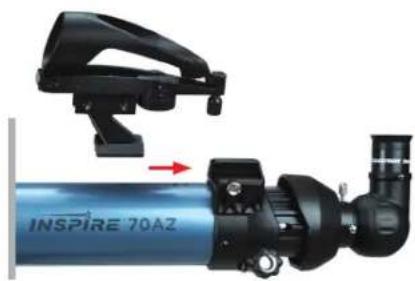 CELESTRON Inspire 100AZ - Per installare il cercatore procedere come segue. - 1