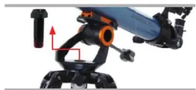 CELESTRON Inspire 100AZ - To install the single AA battery: - 1