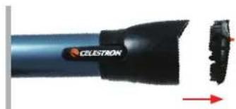 CELESTRON Inspire 100AZ - So bringen Sie den Teleskeptubus an Ihr hem Stativ mit Montierung an: - 2