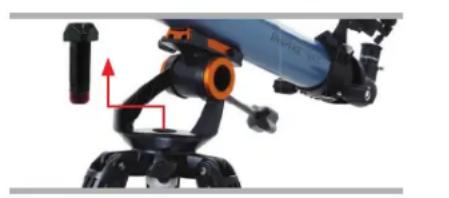 CELESTRON Inspire 100AZ - Die AA-Batterie einlagen: - 1