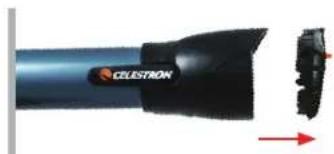 CELESTRON Inspire 100AZ - Per fi sssare il tubo al treppiede e alla montatura procedere come segue. - 2