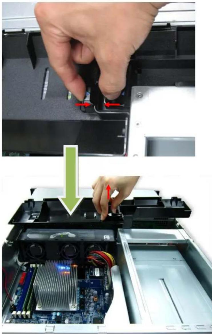 QNAP REXP1000 PRO - Chapter 5. Enlever le conduit d'air (applicable au REXP-1600U-RP) - 1