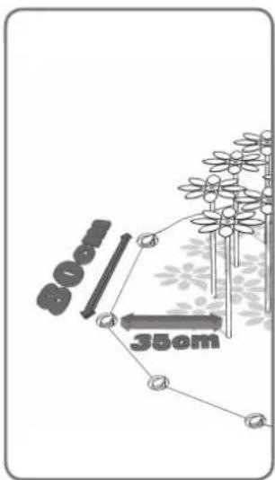 WORX Turbine WG546 - Pegging your boundary wire - 4