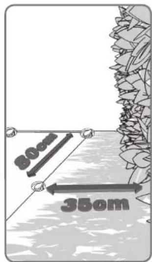 WORX Turbine WG546 - Pegging your boundary wire - 3
