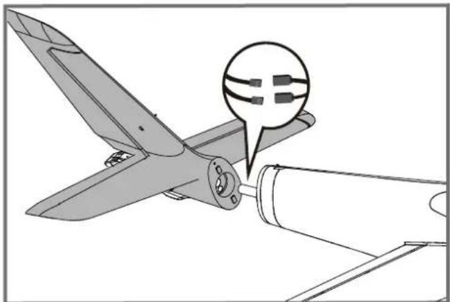 FMS Fox Glider - 垂尾安装 - 1