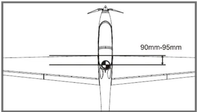 FMS Fox Glider - Centrage [C.G.] - 1