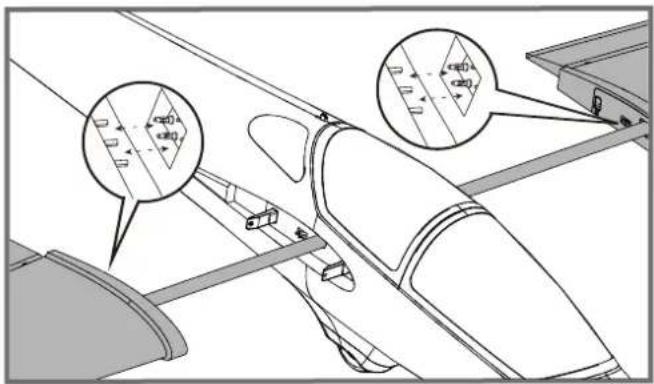 FMS Fox Glider - Montage des ailes - 1
