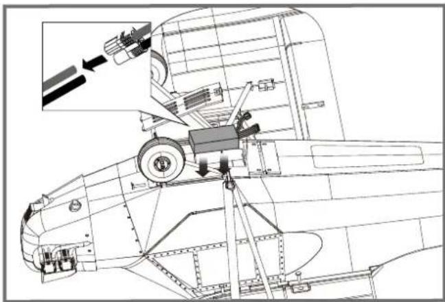 FMS J3 Cub V3 - Mise en place de l'accu - 1