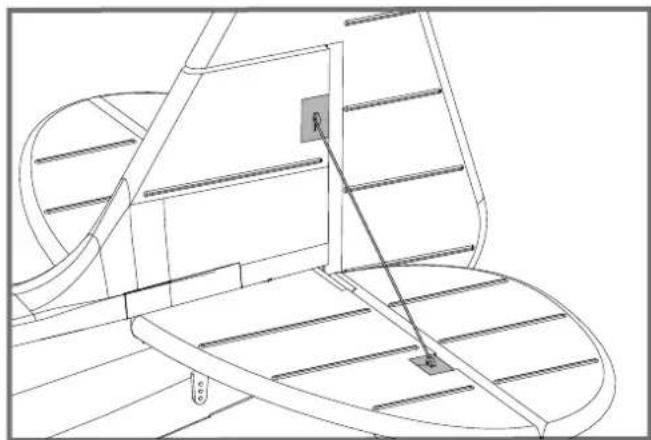 FMS J3 Cub V3 - Monatge der Hecksstreben - 1