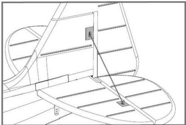 FMS J3 Cub V3 - Tail strut installation - 1