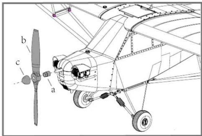 FMS J3 Cub V3 - Montage der Antenne - 2