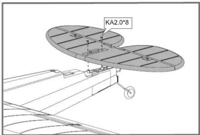 FMS J3 Cub V3 - Montage du stabilisateur horizontal - 1