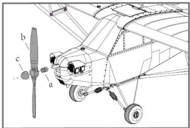FMS J3 Cub V3 - Montage de l'hélice - 1