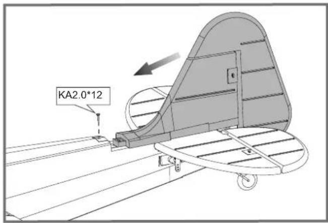 FMS J3 Cub V3 - Montage de la dérive - 1