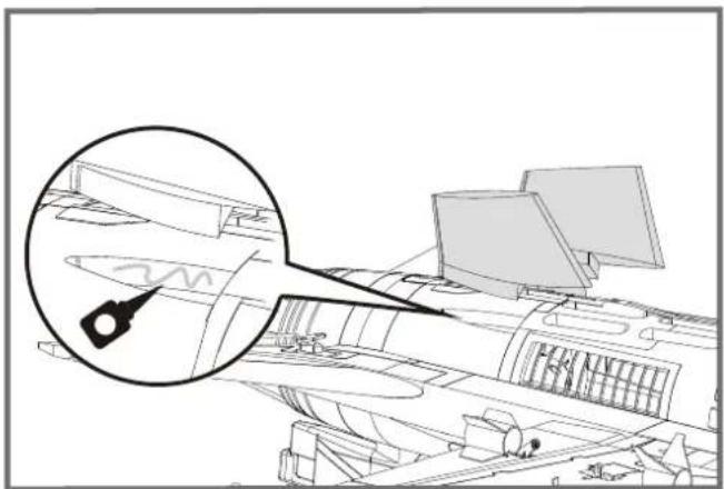 FMS F16C Fighting Falcon - Ventral Fin Installation - 2
