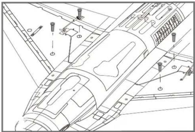 FMS F16C Fighting Falcon - Installation des ailes - 2