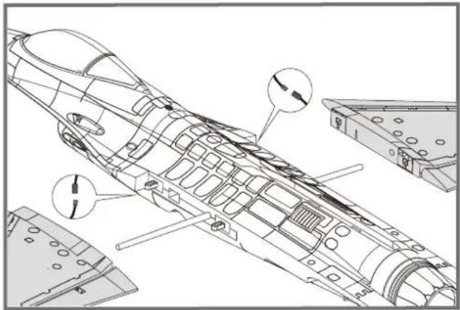 FMS F16C Fighting Falcon - 主翼安装 - 1