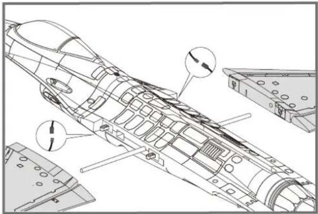 FMS F16C Fighting Falcon - Montage der Tragflächen - 1