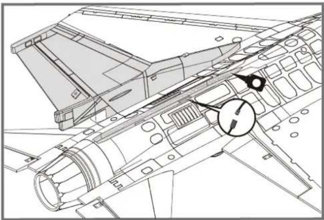 FMS F16C Fighting Falcon - Installation de l'empennage vertical - 1