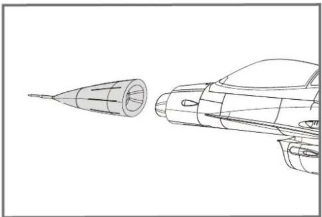 FMS F16C Fighting Falcon - Montage du cône de nez - 1