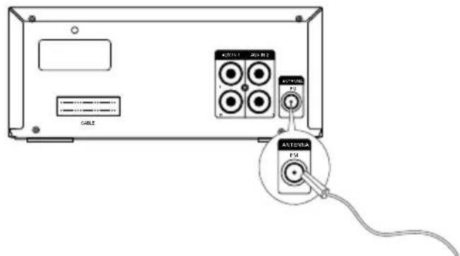 Krüger&Matz KM 1584CD - Podłuczanie anteny FM - 1