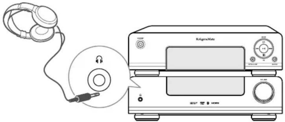 Krüger&Matz KM 1908 - Branchement des écouteurs - 1