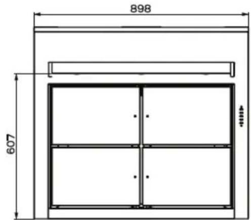 DE DIETRICH DHD498XE1 - Platzbedarf - 1