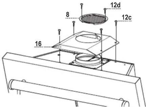 DE DIETRICH DHD498XE1 - RECIRCULATION VERSION AIR OUTLET - 1
