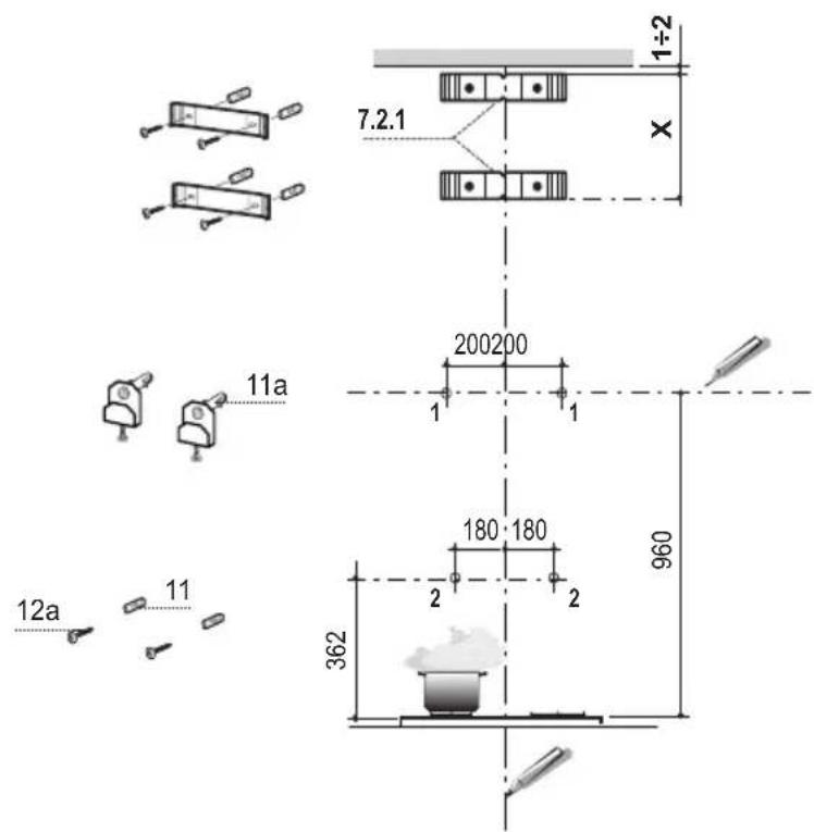 DE DIETRICH DHD498XE1 - Wall drilling and bracket fixing - 1
