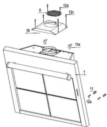 DE DIETRICH DHD498XE1 - Onderdelen - 2