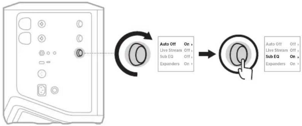 BOSE S1 Pro - Activation/désactivation de l'égaliseur des graves - 2