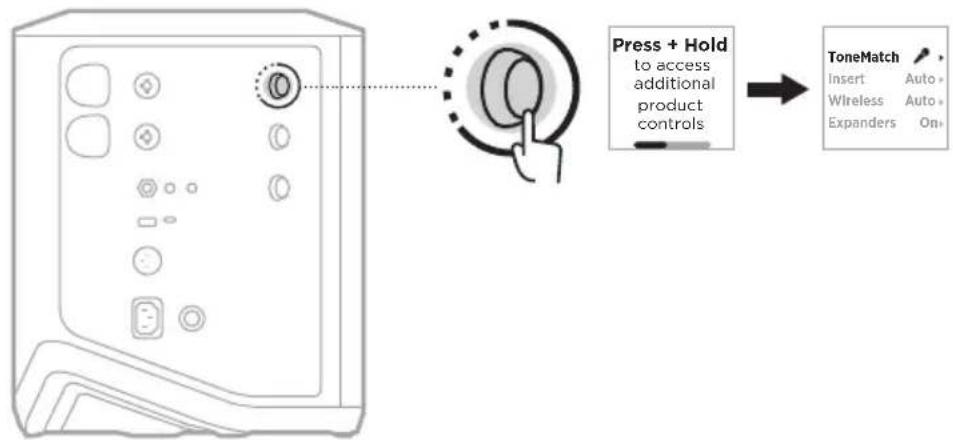 BOSE S1 Pro - Velge ToneMatch-forhändsinnstillinger (bare kanal 1 og 2) - 1