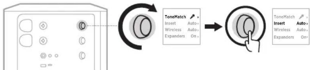 BOSE S1 Pro - Abilitare o disabilitare la funzionalità dell'inserto di canale - 2