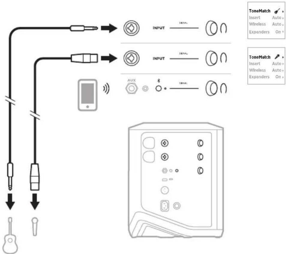 BOSE S1 Pro - Ativar/desativar funcionalidade de insert de canal - 2