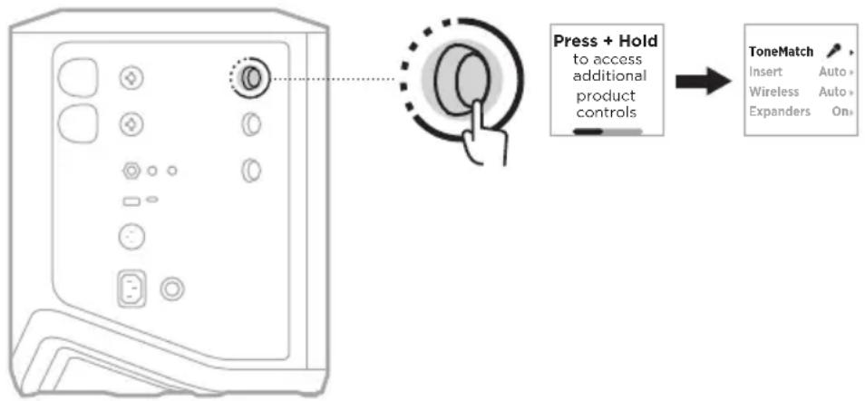 BOSE S1 Pro - Seleccionar los ajustes predefinidos de ToneMatch (solo canales 1 y 2) - 1