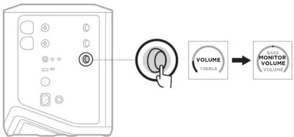 BOSE S1 Pro - Het monitorvolume aanpassen in de modus Live Stream - 1