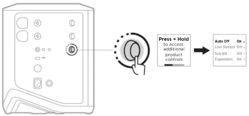 BOSE S1 Pro - Activar/desactivar el modo Live Stream - 1