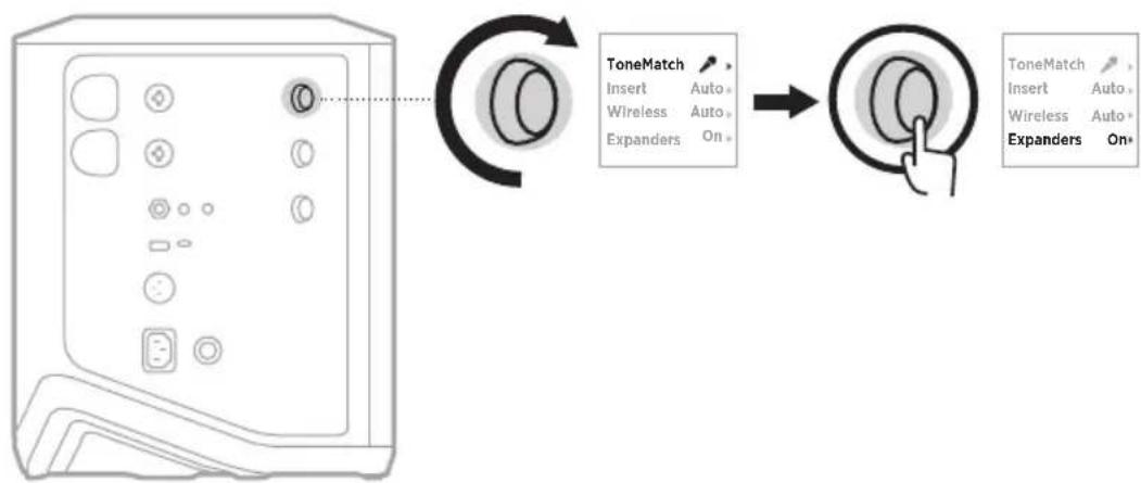 BOSE S1 Pro - AKTIVÉR/DEAKTIVER EXPANDERS-INDSTALLINGEN (UDVIDERE) - 2