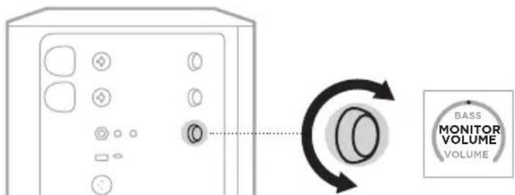 BOSE S1 Pro - Ajustar el volumen de monitoreo en el modo Live Stream - 2