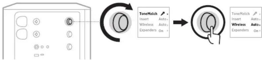 BOSE S1 Pro - AKTIVERA/INAKTIVERA FUNKTIONALITET FÜR TRÄDLÖSA SÄNDARE - 2